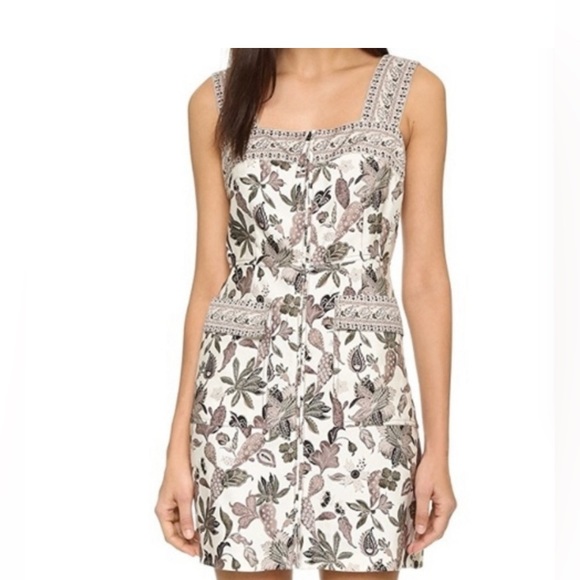 Tory Burch Dresses & Skirts - Tory Burch Ivory Wisteria Zip Up Dress - size 4